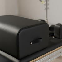 Lit de Pilates semi-haut réglable en aluminium durable pour Reformer et Cadillac, idéal pour studio de Pilates, emballage en boîte en bois, garantie 2 ans