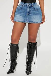 <span class=keywords><strong>Jupe</strong></span> Courte en Jean pour Femme, Style Boutique, Bonne Qualité, Nouvelle Mode 2025 - Product Image 4