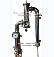 Alambic électrique à reflux avec plaques à bulles en cuivre et colonne en verre pour whisky et vodka 50L 100L