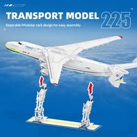 Bijiaxing 57014 An-225 Grand avion de transport en plastique, blocs de construction, jouet d'assemblage d'avion à grande échelle pour les enfants de 7 à 14 ans