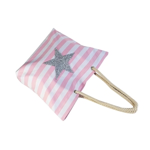 Sac fourre-tout en coton personnalisé avec logo étoile de mer en toile bleue pure, portable, pour la plage et le shopping, usine Sedex Bsci, 2026 - Product Image 2