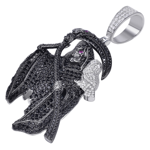 925 Santa Muerte Berlapis Perak Italia dengan Liontin Burung Hantu - Product Image 3