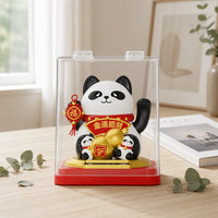 Große neue automatische schüttelnde Hände Solar Ornamente kreativ Geld verdienen Panda Dekorationen Neuheit Geschenke