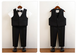 Nouveau Style britannique garçons costumes Blazers pour automne ensemble de gilets pour enfants pour accueillir la première année de bébé de performance de récitation - Product Image 6