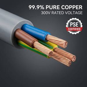Câble flexible JIS C 3306 VCTF 300V certifié PSE, <span class=keywords><strong>gaine</strong></span> en PVC, fil de cuivre pur à 99,9 % pour le câblage interne des appareils électroménagers - Product Image 1