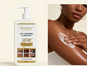 <span class=keywords><strong>Lait</strong></span> Corporel Bio Clarifiant Marque Blanche – Élimine les Taches, Exfoliant, Hydratant, <span class=keywords><strong>Éclaircissant</strong></span> au Collagène <span class=keywords><strong>pour</strong></span> Peaux Noires - Product Image 4