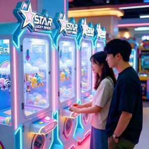 STAR LUCKY WHEEL Clip Gift Machine Amusement Arcade Cut Prize <b>Game</b> Machine Shopping Mall <b>Hook</b> Doll Scissors Machine - Product Image 2