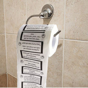 LR 200 pièces de <span class=keywords><strong>papier</strong></span> <span class=keywords><strong>toilette</strong></span> jetable standard à rouleau avec impression de blagues amusantes, thème original pour la décoration de salle de bain, fournitures de fête, meilleur choix - Product Image 2