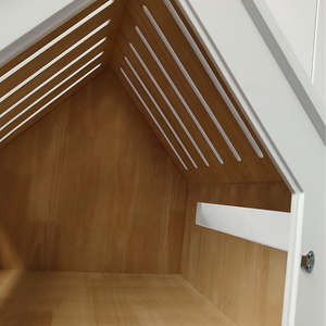 Hochwertiges Katzen- und Hundehaus aus Holz, Langlebige Hütte mit Tierbett für kleine und mittelgroße Haustiere - Product Image 6