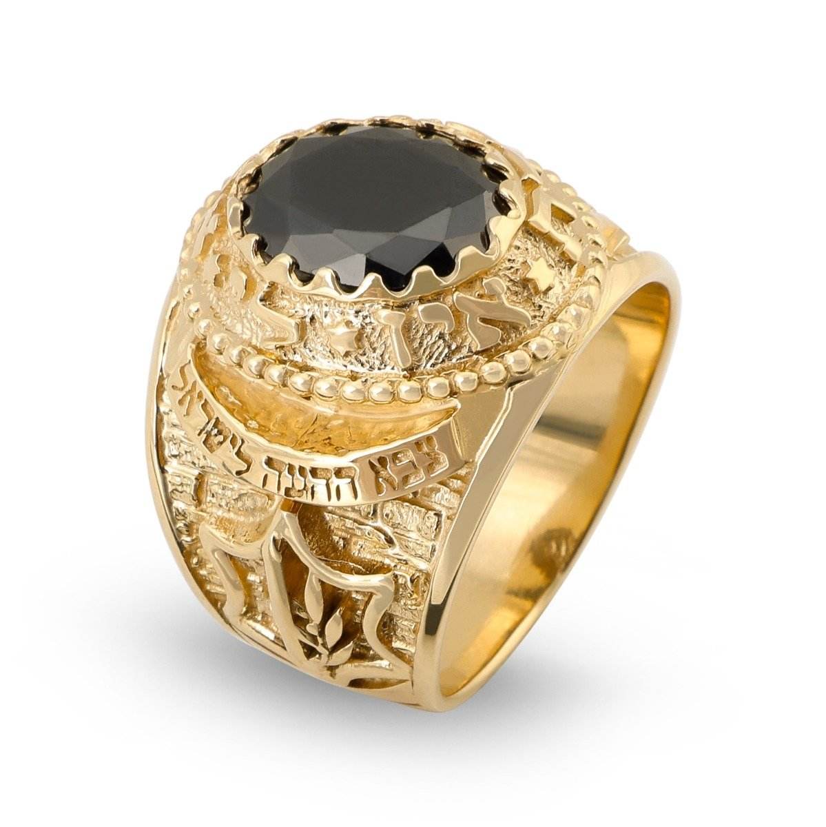 Anillo de Plata de Ley 925 chapado en oro, símbolo de la FDI