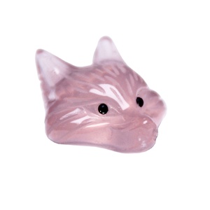 En gros Petite Taille Taillée Rose <span class=keywords><strong>Cristal</strong></span> <span class=keywords><strong>Quartz</strong></span> 23*33mm Tête de Renard Décoration - Product Image 5