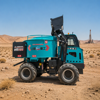 Camion malaxeur à béton autochargeur mobile avec trémie à bouche plate et transmission intégrale