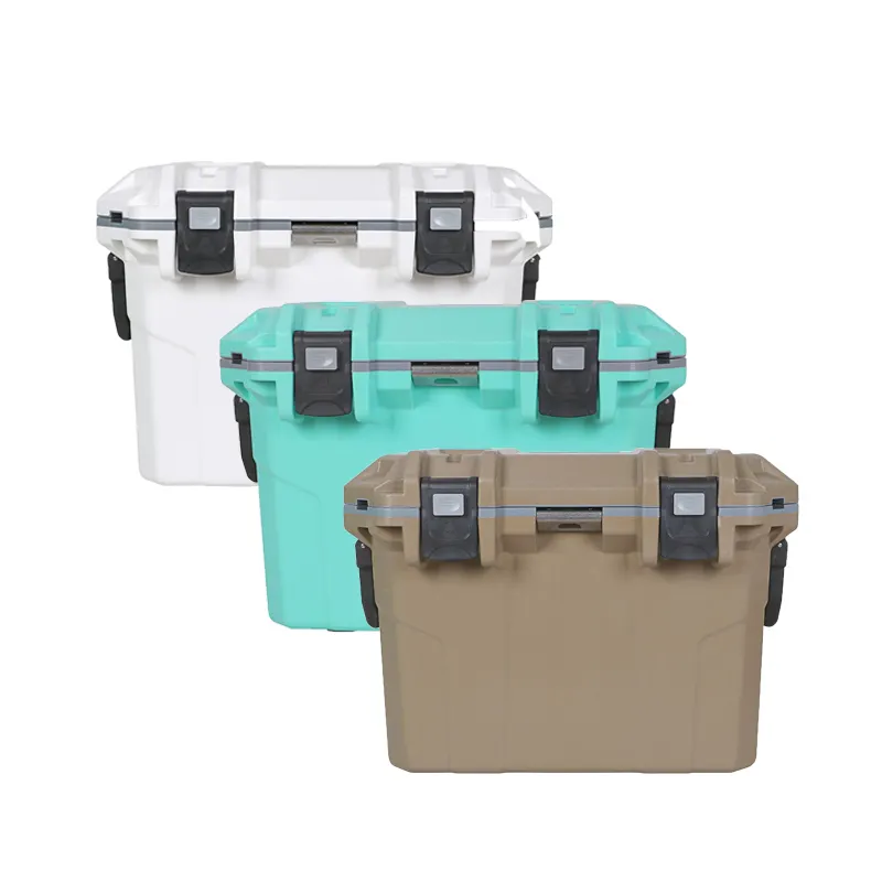 30L Rotomolded Coolers Industrial Large Foam Portable Cooler Box To Transport Fish Mellow Insulated Transport Container