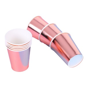 Personalized Patterned <b>Disposable</b> Paper Cups Birthday Party Solid Color Custom Picnic <b>Tableware</b> Paper Cups - Product Image 4