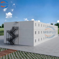 Maisons préfabriquées pliables à deux étages WinFair à bas prix, maison mobile modulaire, maison conteneur préfabriquée avec salle de bain pour séjour en famille