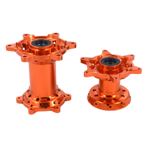 Pour <span class=keywords><strong>KTM</strong></span> 125-530 2003-2017 Motos Nouveau CNC Billet Orange MX Roues Avant et Arrière Moyeux Ensemble - Product Image 2