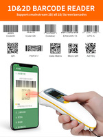 Escáner de Código de Barras Inalámbrico Portátil Henex Mini de 2.4GHz con Sensor CMOS, Lectura de Códigos 1D/2D/QR, Pantalla Integrada - En Stock