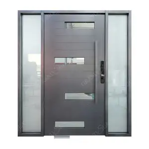 Китайский лучший поставщик, современная алюминиевая Поворотная входная дверь, наружная входная дверь из алюминиевого сплава