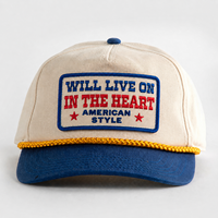 Casquette de baseball de luxe non structurée à 5 panneaux, personnalisée avec broderie et patch, pour un style décontracté