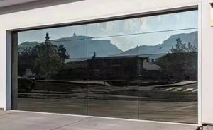 Thiết kế tối giản hiện đại xem đầy đủ nhân đôi cửa nhà để xe kính không khung trong nhà để xe thương mại sử dụng cửa nhà để xe - Product Image 4