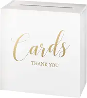 Caja de tarjetas de boda con ranura, recepciones de boda de los deseos, dinero, cumpleaños, cubo acrílico de colores