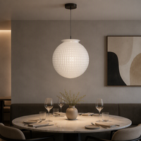Abat-jour en verre gaufré dépoli résistant à l'usure, diffuseur de lumière douce pour lampe suspendue ou de table, amélioration de l'éclairage des espaces commerciaux