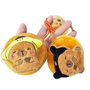 Porte-monnaie en cuir en forme de capybara, grand format, mini sac, sac poupée, pendentif, porte-écouteurs, porte-cartes bancaires, cadeau, usage quotidien, vente en gros - Product Image 5