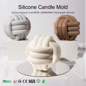 Moule à bougie en silicone INS coréen DIY en forme de bulle et de <span class=keywords><strong>boule</strong></span> de laine - Moules à bougies écologiques pour la fabrication de bougies - Product Image 1