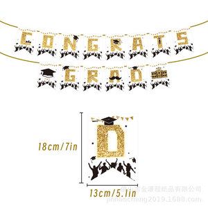 Graduation Season <b>Banner</b> White Version Rectangle Paper Durable Venue Decoration For Graduation Party Supplies - Product Image 5