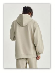 Vente en gros de sweats à capuche pour hommes surdimensionnés, nouvelle conception, impression personnalisée, 450 GSM, 100% coton, sweats à capuche de luxe en coton noir - Product Image 4
