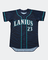 Jersey Baseball Jahitan Custom Meksiko, Bahan Polyester Cepat Kering, Model Throwback, Kancing, Cetak Sublimasi