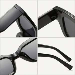 Vente en gros de lunettes de soleil carrées pour femmes, mode vintage, monture large, vert foncé, imprimé léopard - Product Image 6