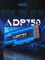 Alimentation AC/DC ToolkitRC ADP750 750W 12V 62.5A avec sortie XT60, banane et Type-C PD3.0 pour chargeur adaptateur de drone RC Lipo