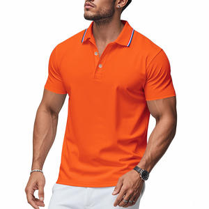 Camiseta Polo de <span class=keywords><strong>Manga</strong></span> <span class=keywords><strong>Corta</strong></span> a Rayas con Solapa para <span class=keywords><strong>Hombre</strong></span>, Camiseta Informal Transpirable - Product Image 3