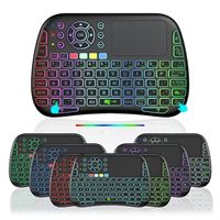 Nouveau clavier sans fil mini M9 BT&2.4G, 7 touches rétroéclairées, type-C, télécommande vocale IR, pavé tactile pour Android TV Box PC