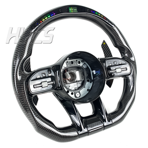 Volant sport en fibre de carbone et cuir avec écran LED, 4 branches et palettes de changement de vitesse pour Mercedes-Benz pour les modèles HYCS - Product Image 3