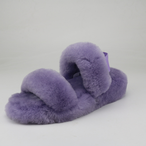 Pantuflas de Mujer, Abiertas, de Felpa, Cómodas, Cálidas, <span class=keywords><strong>para</strong></span> el Hogar y <span class=keywords><strong>para</strong></span> <span class=keywords><strong>Salir</strong></span>, Antideslizantes, en Varios Colores, con Logotipo Personalizado ODM - Product Image 3