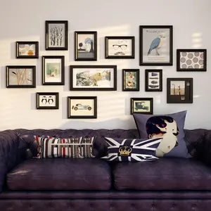 15 Pcs Solid Wood Family Picture <strong>Photo</strong> <strong>Frame</strong> <strong>Set</strong> for Home Wall Decor - Product Image 1