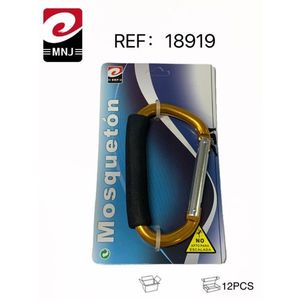 Portachiavi extra large in oro con manico nero, confezione da 12 pezzi - Product Image 1