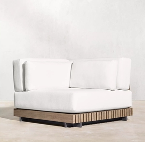 Conjunto de Sofás Modernos para Exteriores, Muebles de Jardín de Madera de Teca para Patio, Villa o Apartamento - Product Image 3