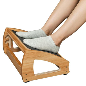 Reposapiés de madera para debajo del escritorio en el trabajo Reposapiés ajustable debajo del escritorio con 3 posiciones de altura - Product Image 1