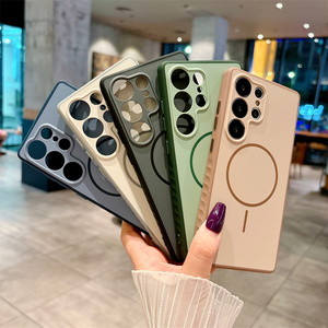 Étui de téléphone portable magnétique à trous fins antidérapant pour <span class=keywords><strong>Samsung</strong></span> S26 S25 S24 S23 Ultra Plus <span class=keywords><strong>Coque</strong></span> de protection <span class=keywords><strong>antichoc</strong></span> - Product Image 1