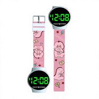 Jam Tangan Digital Plastik LED Minimalis Motif Kartun Kreatif Desain Baru untuk Pelajar Anak-anak Unisex Laki-laki Perempuan