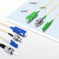 1 Meter 3.0mm 9/125 OS2 Singlemode Simplex Fiber Cable LC/UPC Fiber Optic Patch Cord FTTX Use 1 Year Warranty