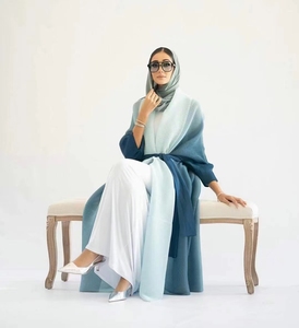Abaya ample de grande taille de haute qualité de <span class=keywords><strong>style</strong></span> <span class=keywords><strong>bohème</strong></span> Miyake avec dégradé, robe brodée plissée pour femmes musulmanes - Product Image 4