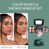 DOOUCI OEM/ODM Makeup Kosmetik All in One Bedak & Primer Wajah Set Palet Makeup Portabel Perlengkapan Kosmetik Perjalanan