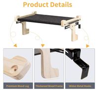 Hamac en bois personnalisé pour chat, siège de fenêtre avec cadre en bois et métal facile à ajuster et à assembler, lit perchoir pour chat d'intérieur