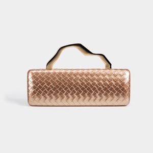 Factory Direct sale evening bags Bulk OEM Woven PU Leather bags Custom logo top Handle handbags Wholesale Women's clutch Bags - Product Image 5