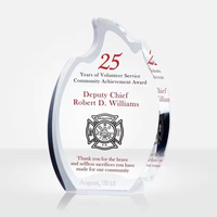 Trophées de cadeau de mariage d'entreprise personnalisé Honor of Crystal Flame Award Trophée de voilier en cristal