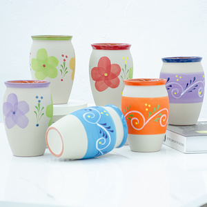 12oz Auténticos Cantaritos Mexicanos Jarritos De <span class=keywords><strong>Barro</strong></span> Bebidas Frías Bebidas Tazas De Arcilla De Cerámica Natural Tazas - Product Image 2